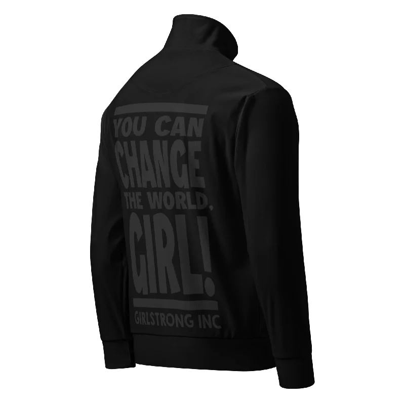 GS GRAPHIX TRACK JACKET BLACK - YOU CAN CHANGE THE WORLD, GIRL! Herringbone Jacket Checkered Jacket Solid Jacket GS GRAPHIX TRACK JACKET BLACK - YOU CAN CHANGE THE WORLD, GIRL! Herringbone Jacket Checkered Jacket Solid Jacket