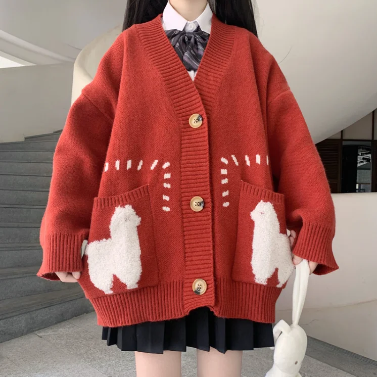 Japanese cute sheep knitted jacket yv30364 Elasticated Jacket Padded Jacket Insulated Jacket Japanese cute sheep knitted jacket yv30364 Elasticated Jacket Padded Jacket Insulated Jacket