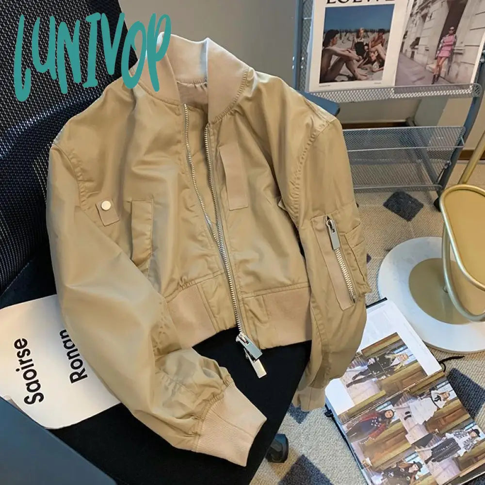 Lunivop bomber jacket American Retro Pilot Jacket Baseball Jacket Women's Spring and Autumn 2024 New Loose Casual Short Top Faux Fur Jacket Real Fur Jacket Shearling Jacket Lunivop bomber jacket American Retro Pilot Jacket Baseball Jacket Women's Spring and Autumn 2024 New Loose Casual Short Top Faux Fur Jacket Real Fur Jacket Shearling Jacket