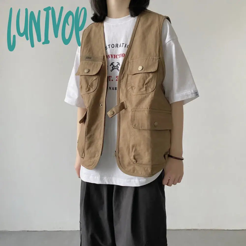 Lunivop Streetwear Cargo Vests Women Button Pocket Sleeveless Loose Jacket Bf Hip Hop Vintage V Neck Chic Casual Tops Thin Coat Satin Jacket Silk Jacket Chiffon Jacket Lunivop Streetwear Cargo Vests Women Button Pocket Sleeveless Loose Jacket Bf Hip Hop Vintage V Neck Chic Casual Tops Thin Coat Satin Jacket Silk Jacket Chiffon Jacket