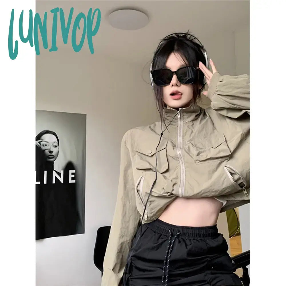 Lunivop Streetwear Y2K Cropped Jackets Women Oversized Sun-Proof Coat Harajuku Vintage Korean Casual Sunscreen Short Outwear Tops Herringbone Jacket Checkered Jacket Solid Jacket Lunivop Streetwear Y2K Cropped Jackets Women Oversized Sun-Proof Coat Harajuku Vintage Korean Casual Sunscreen Short Outwear Tops Herringbone Jacket Checkered Jacket Solid Jacket
