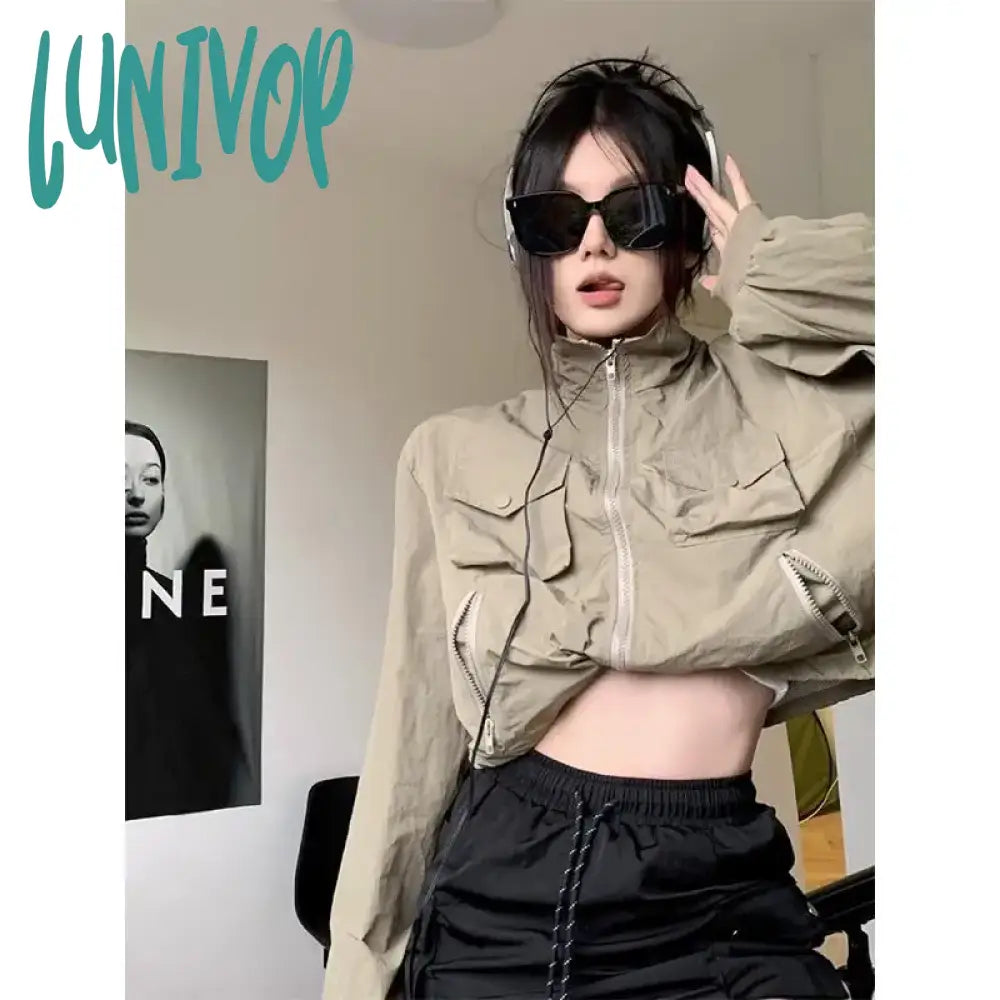 Lunivop Vintage Cropped Jacket Women Windbreaker Gorpcore Korean Streetwear Fashion Zipper Track Uv blocking Jackets Kpop Lace Jacket Ribbed Jacket Sequined Jacket Lunivop Vintage Cropped Jacket Women Windbreaker Gorpcore Korean Streetwear Fashion Zipper Track Uv blocking Jackets Kpop Lace Jacket Ribbed Jacket Sequined Jacket