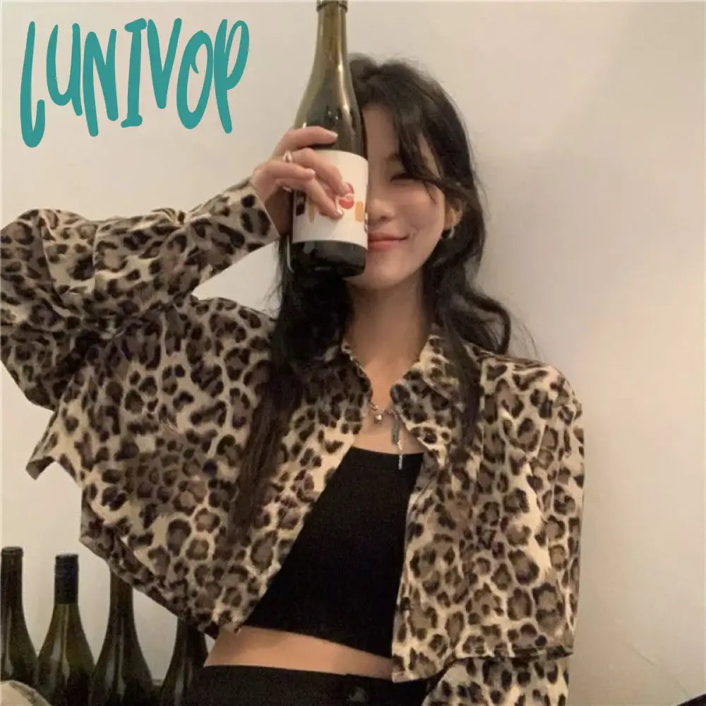 Lunivop Vintage Cropped Leopard Jacket Women Spring Streetwear Y2k Korean Fashion Short Jacket Chic and Elegant Aesthetic Tops Denim Jacket Leather Jacket Suede Jacket Lunivop Vintage Cropped Leopard Jacket Women Spring Streetwear Y2k Korean Fashion Short Jacket Chic and Elegant Aesthetic Tops Denim Jacket Leather Jacket Suede Jacket
