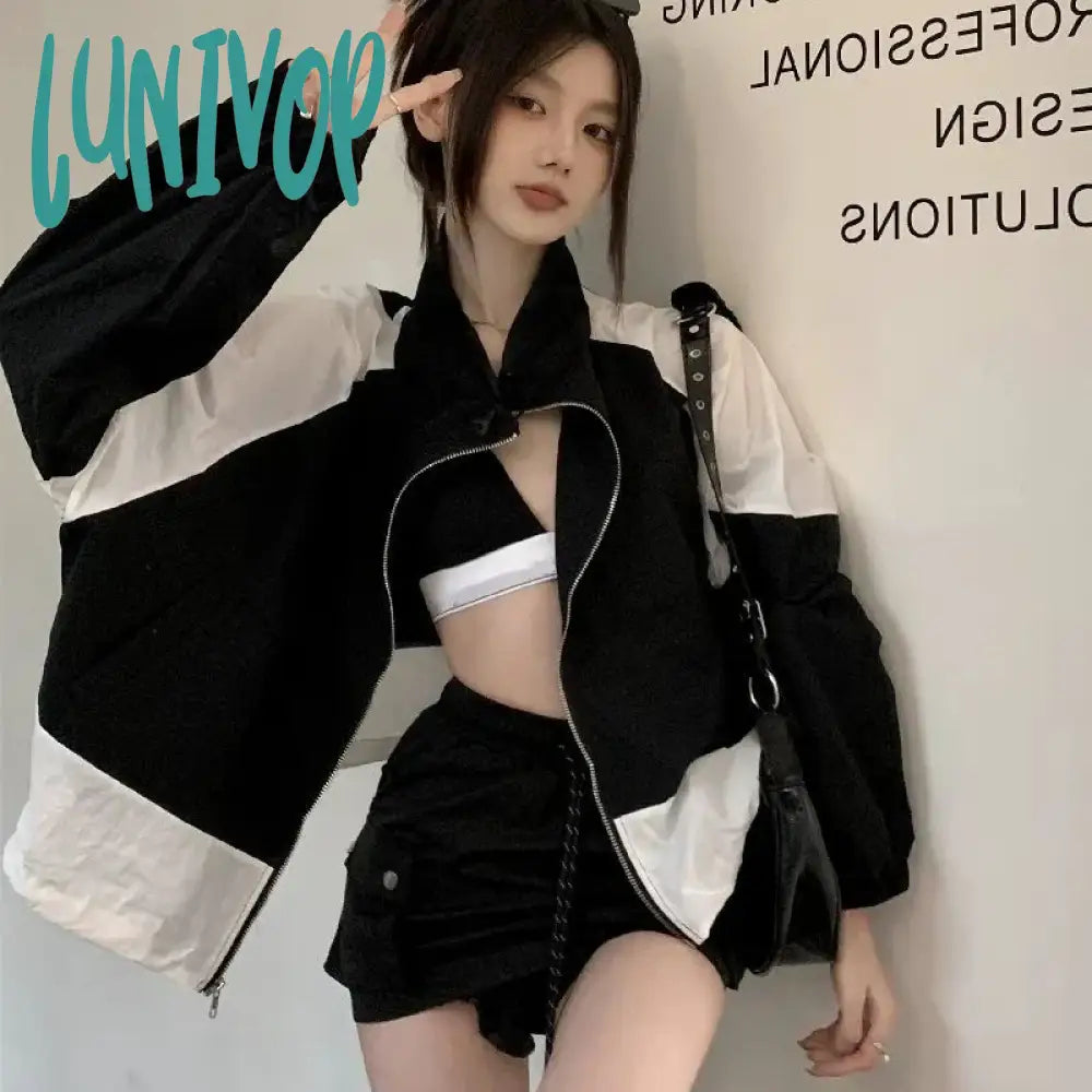 Lunivop Windbreaker Jacekt Women Oversized Korean Fashion Gorpcore Track Jackets Zipper Outdoor Windbreak Vintage Y2k Aesthetic Wool Fabric Cashmere Fabric Tweed Fabric Lunivop Windbreaker Jacekt Women Oversized Korean Fashion Gorpcore Track Jackets Zipper Outdoor Windbreak Vintage Y2k Aesthetic Wool Fabric Cashmere Fabric Tweed Fabric