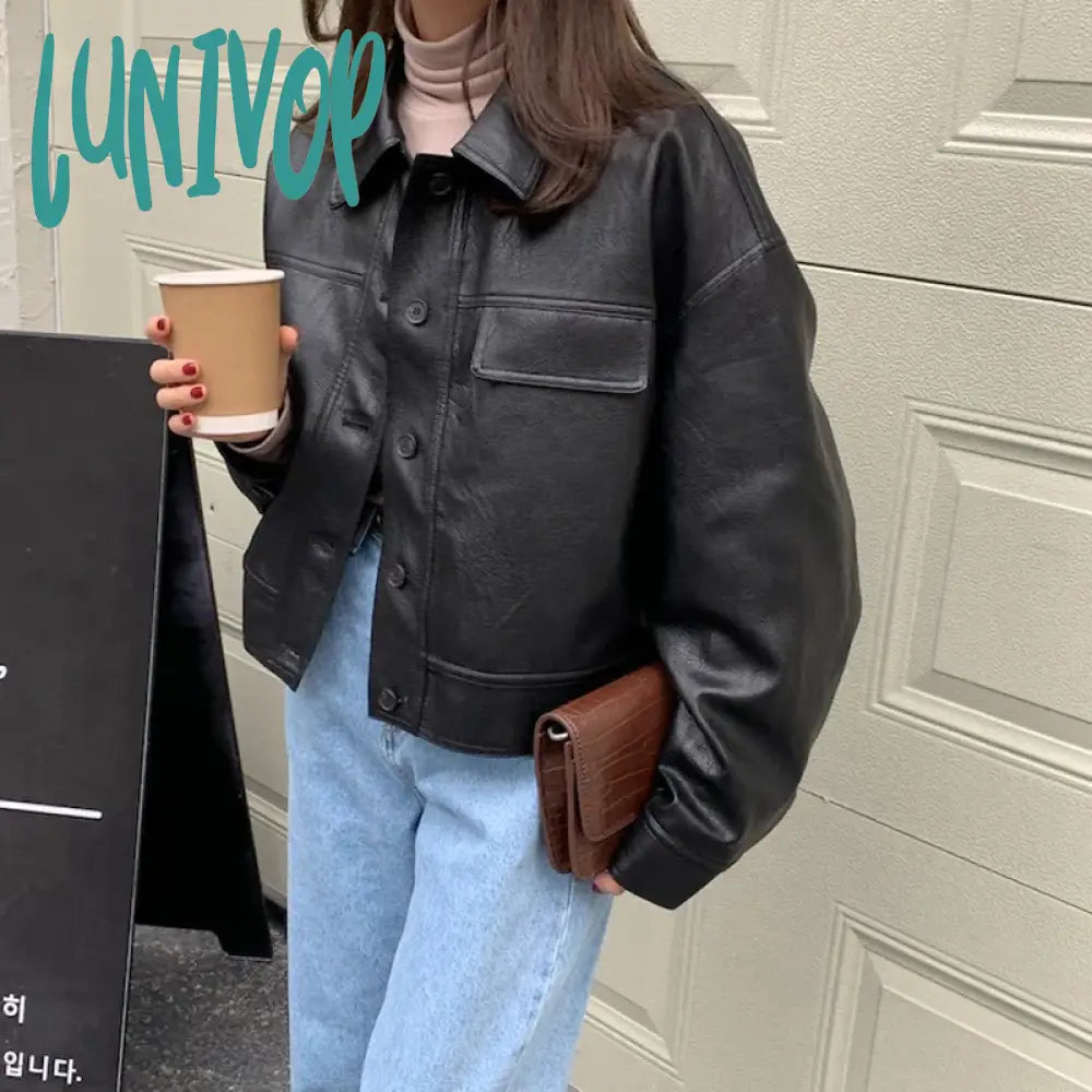 Lunivop Y2K Cropped Pu Leather Jacket Women Streetwear Black Motorcycle Coat Bf Harajuku Vintage Pocket Casual Outwear Tops New Print Jacket Jacquard Jacket Patchwork Jacket Lunivop Y2K Cropped Pu Leather Jacket Women Streetwear Black Motorcycle Coat Bf Harajuku Vintage Pocket Casual Outwear Tops New Print Jacket Jacquard Jacket Patchwork Jacket