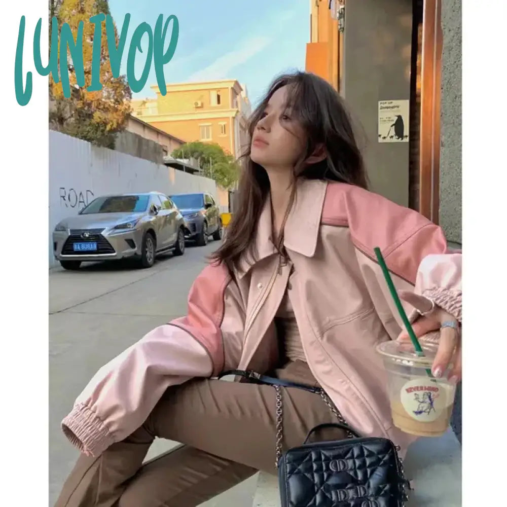 Lunivop Y2K Cropped Pu Leather Jackets Women Streetwear Oversized Patchwork Coat Harajuku Korean Motorcycle Short Outerwear Tops Striped Jacket Polka Dot Jacket Floral Jacket Lunivop Y2K Cropped Pu Leather Jackets Women Streetwear Oversized Patchwork Coat Harajuku Korean Motorcycle Short Outerwear Tops Striped Jacket Polka Dot Jacket Floral Jacket