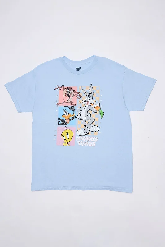 Looney Tunes Graphic Relaxed Tee Cotton Fabric Linen Fabric Terry Fabric