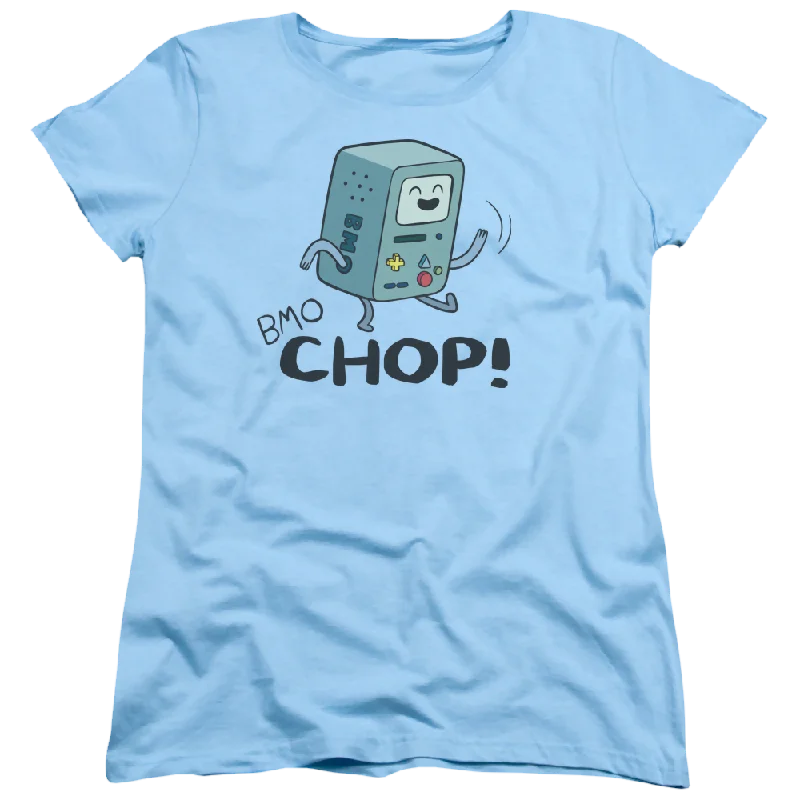 Adventure Time Bmo Chop - Women's T-Shirt Houndstooth Herringbone Solid