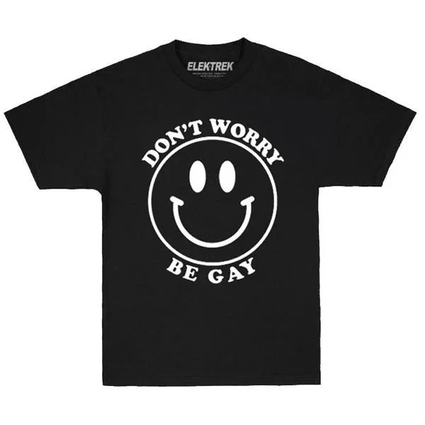 Don't Worry Be Gay - T-Shirt Basic T-Shirt Crew Neck Short Sleeve