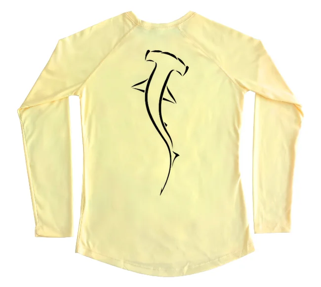 Hammerhead Shark Performance Shirt (Women) Mesh Blend Leather Blend Suede Blend