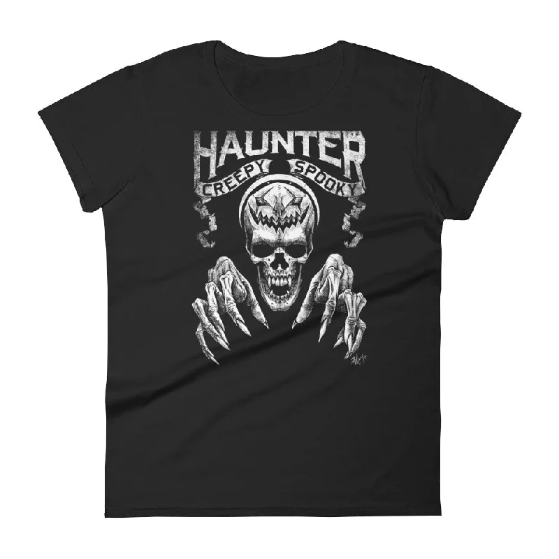 HAUNTER Women's short sleeve t-shirt Anti-Pilling Machine Wash Handmade