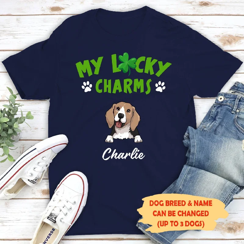 My Lucky Charms - Personalized Custom Unisex T-shirt Iron Safe Non-Iron Wrinkle Free