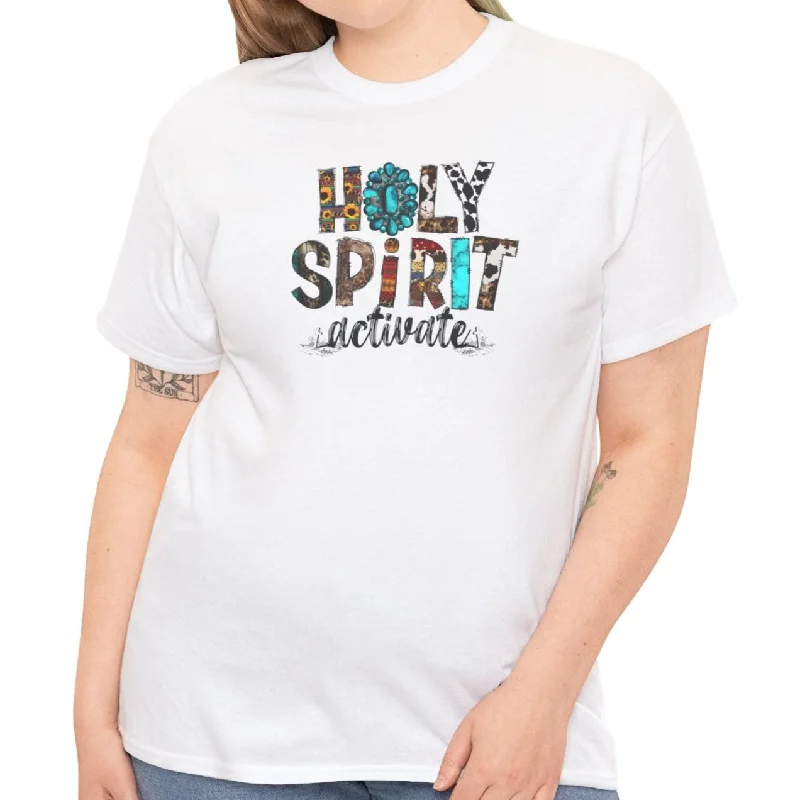 Holy Spirit Activate Tee Collared Crew Neck Turtle Neck