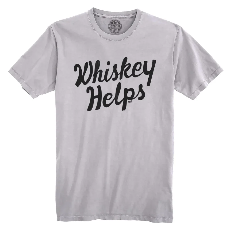 Whiskey Helps Organic Cotton T-shirt Oversized T-Shirt Spandex breathable