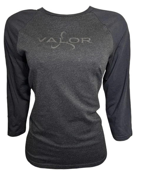 Women's Baseball Tee - Valor Graphic T-Shirt Round Neck Polyester