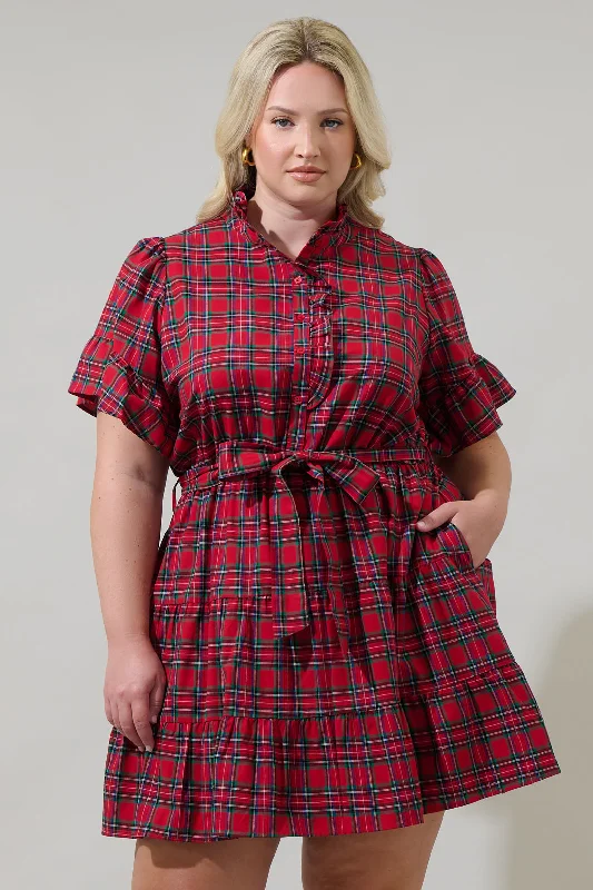 Arvada Plaid Cottonwood Ruffle Button Down Mini Dress Curve Fashionable Pleated Mini Dress Arvada Plaid Cottonwood Ruffle Button Down Mini Dress Curve Fashionable Pleated Mini Dress