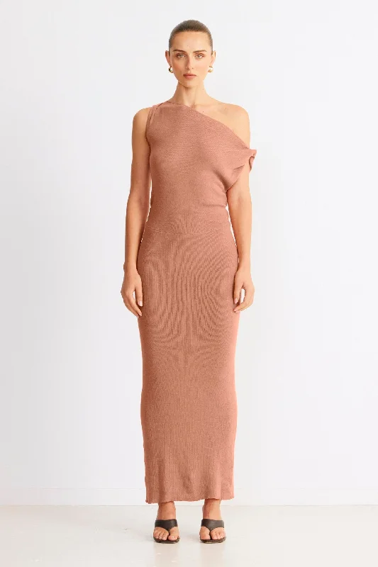 Calina Maxi Dress - Clay Stylish Longline Maxi Dress