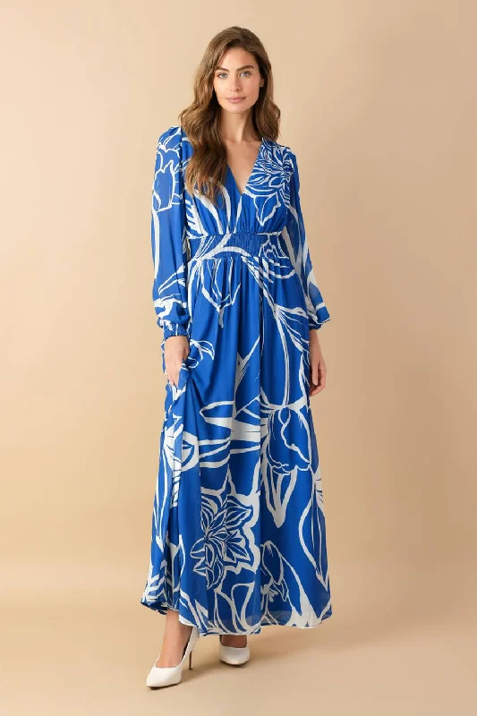 DANCING DEWDROPS WOVEN MAXI DRESS Comfortable Satin Maxi Dress