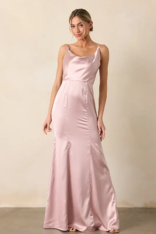 Inner Radiance Champagne Maxi Dress Fashionable Asymmetrical Maxi Dress