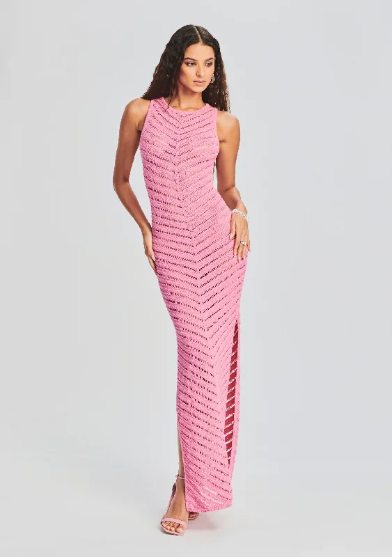 Kate Knit Maxi Dress Cozy Ruffle Sleeve Maxi Dress