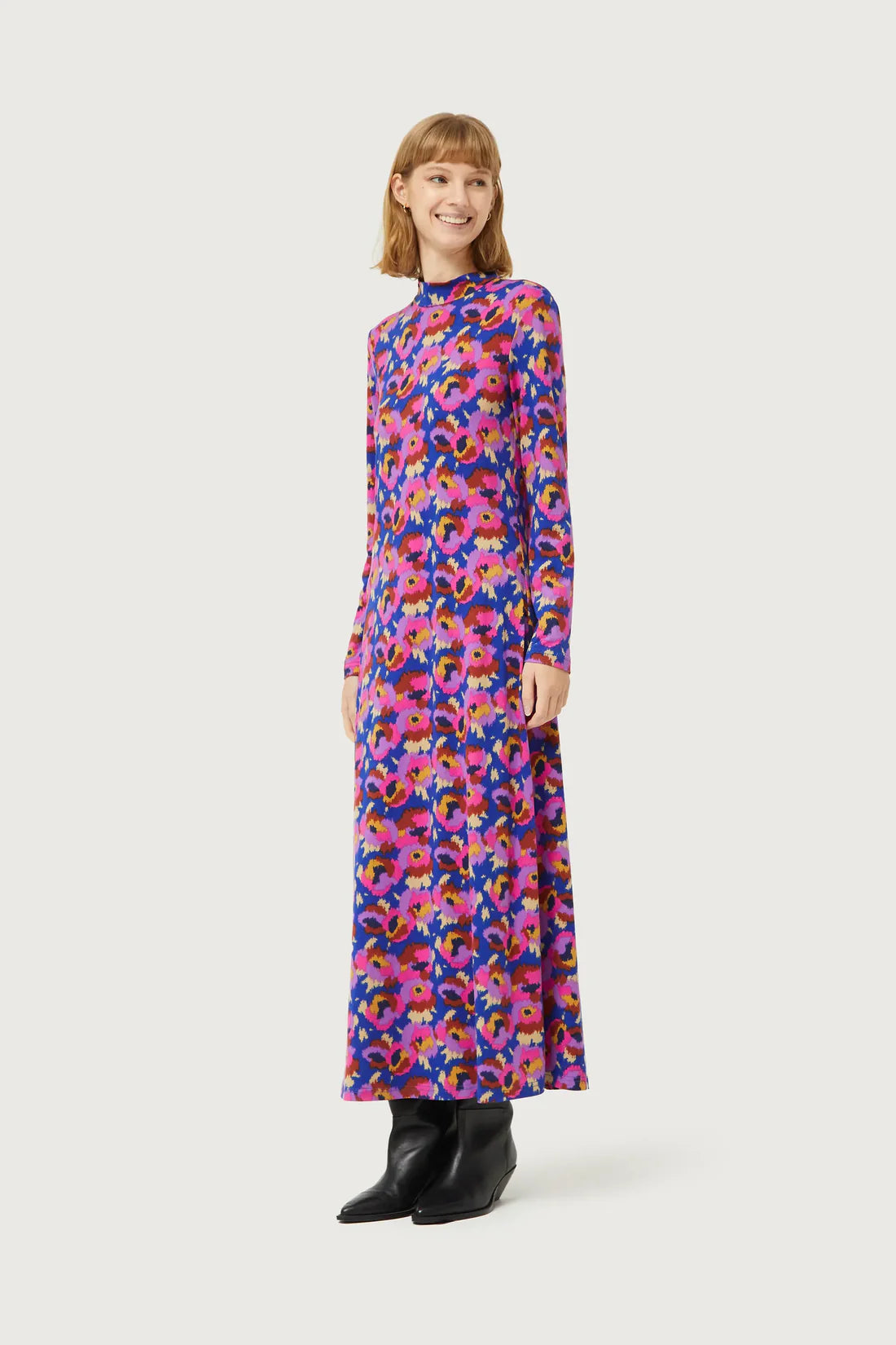 Pretty Painterly Maxi Dress Trendy Floral Print Maxi Dress