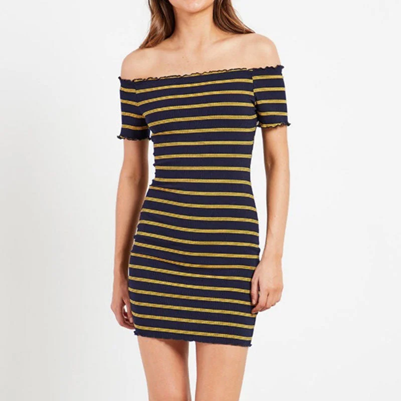 Sexy Striped Off Shoulder Slim Mini Dresses Women Vintage Short Sleeve Bodycon Dress Ladies Fashion Summer Dress Vestidos New Elegant Lace Mini Dress Sexy Striped Off Shoulder Slim Mini Dresses Women Vintage Short Sleeve Bodycon Dress Ladies Fashion Summer Dress Vestidos New Elegant Lace Mini Dress