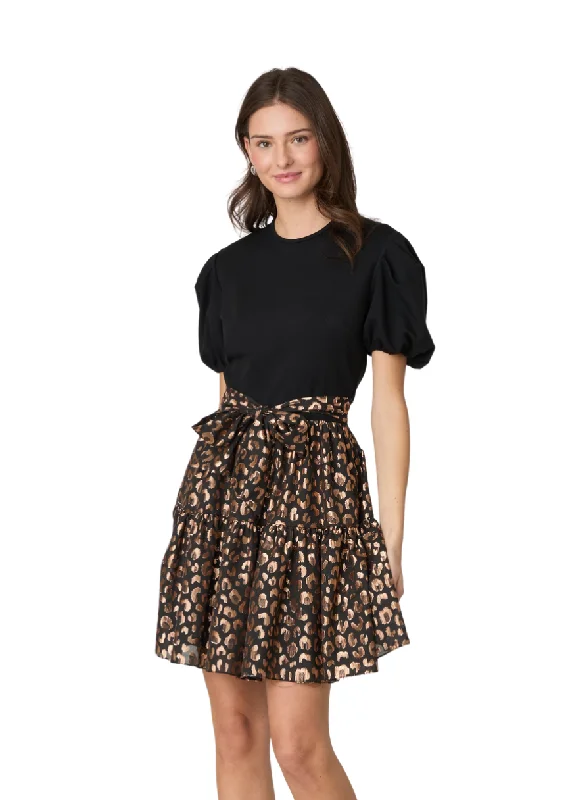 Shoshanna Cecilia Mini Dress Jet/Bronze Cozy Knit Mini Dress
