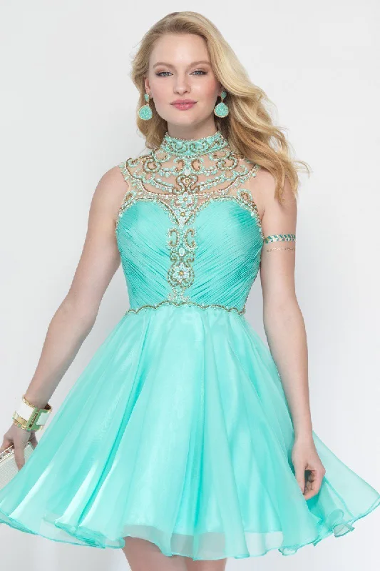 Alyce Paris 3681 - Multi Beaded Bodice Fit and flare Cocktail Dress