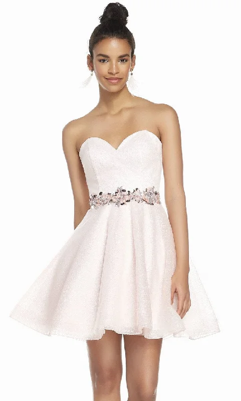 Alyce Paris - Strapless Sweetheart Beaded Cocktail Dress 3856SC