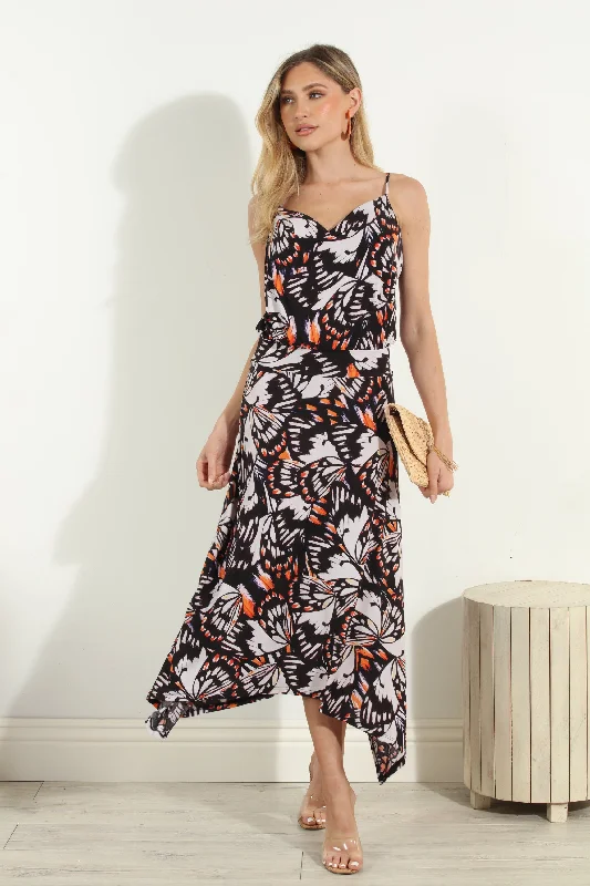 Tessa Stretch Cowl Banded Dress-FINAL SALE