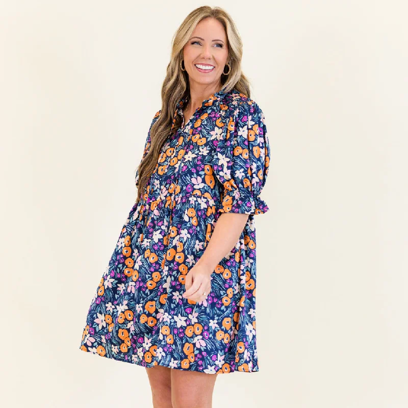 Feel The Rush Dress, Navy
