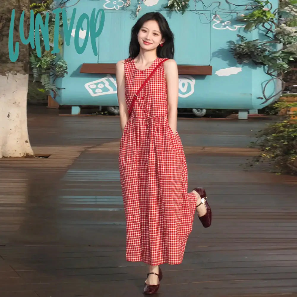 red plaid