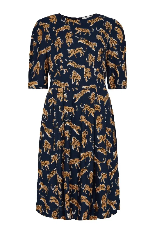 Meredith Leaping Leopards Dress