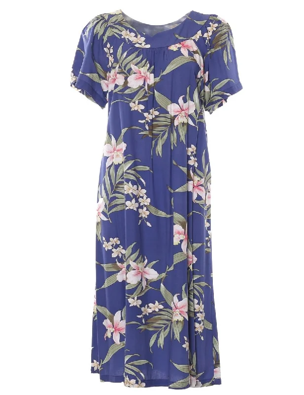 Muumuu Pali Orchid Hawaiian Dress