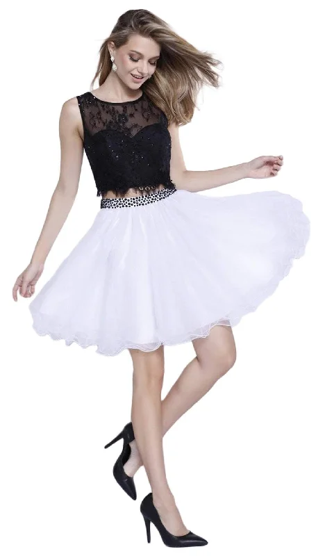 Nox Anabel - Two-Piece Lace Bateau Cocktail Dress 6224SC