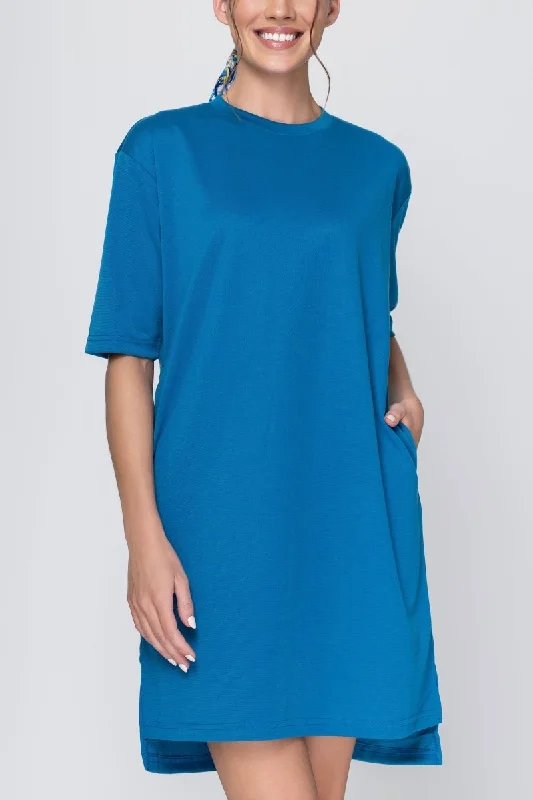 REESE DRESS (TEAL) 37"