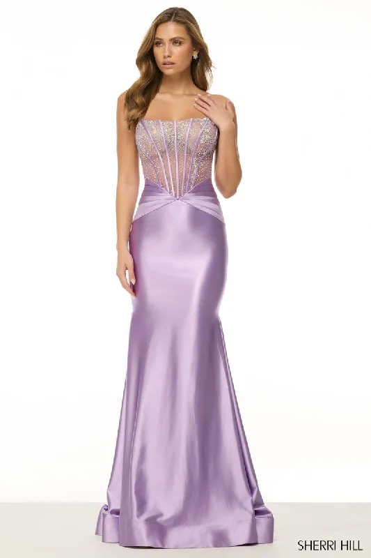 Sherri Hill Exposed Boning Prom Dress 57071