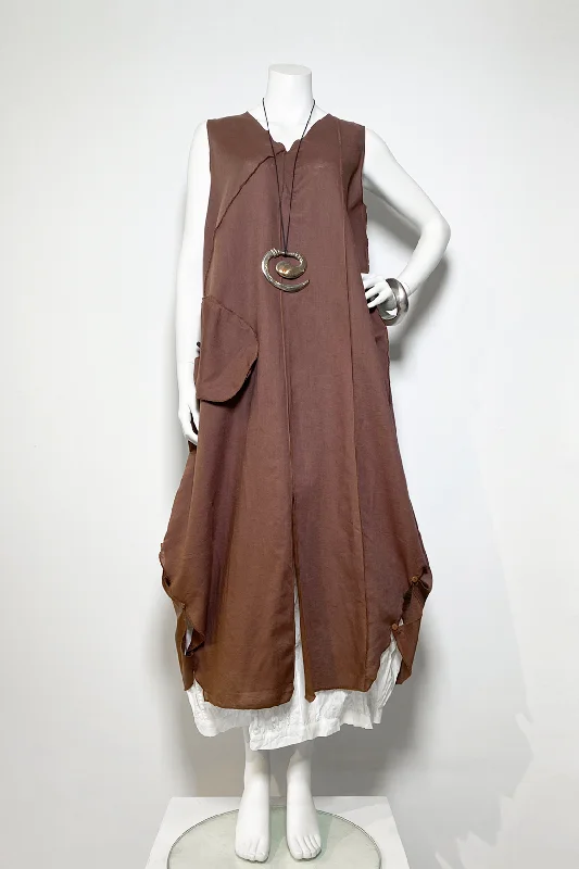 Kate Dress in Chestnut Limon