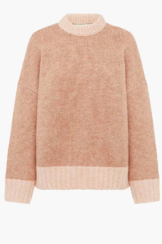 BLANCA Womens Chambord Knit Jumper - Blush Long Sweater Short Sweater Cropped Sweater BLANCA Womens Chambord Knit Jumper - Blush Long Sweater Short Sweater Cropped Sweater