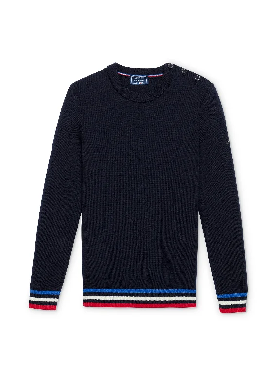 Brégançon sailor jumper - SAINT JAMES x Elysée (NAVY) Soft Cozy Warm