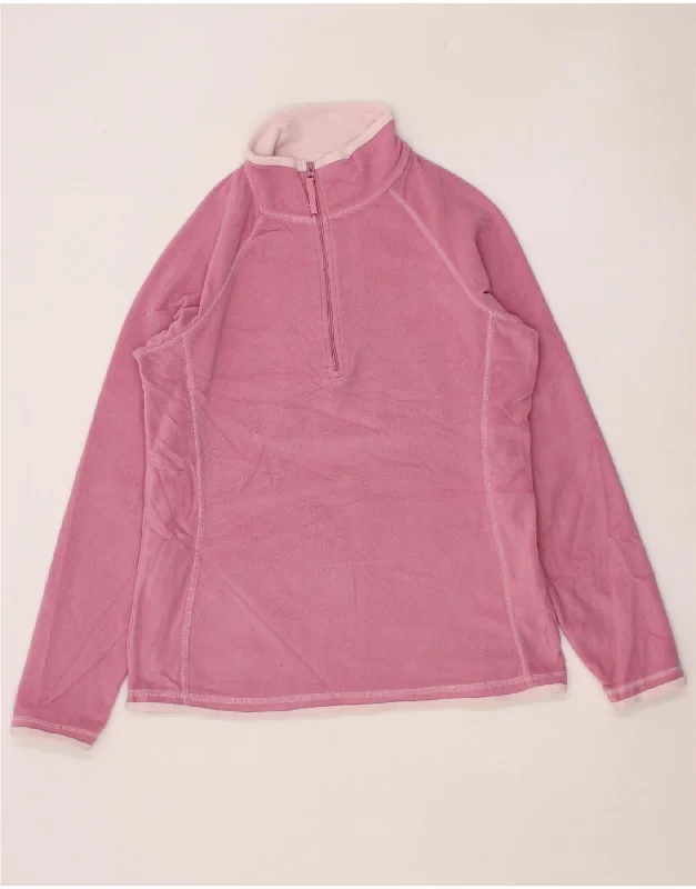 MOUNTAIN WAREHOUSE Womens Zip Neck Fleece Jumper UK 10 Small Pink Iron Safe Non-Iron Wrinkle Free MOUNTAIN WAREHOUSE Womens Zip Neck Fleece Jumper UK 10 Small Pink Iron Safe Non-Iron Wrinkle Free