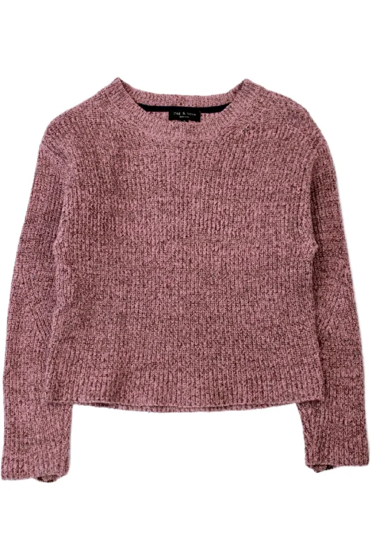 Rag & Bone - Cropped Glitter Jumper Rayon Fabric Velvet Fabric Corduroy Fabric