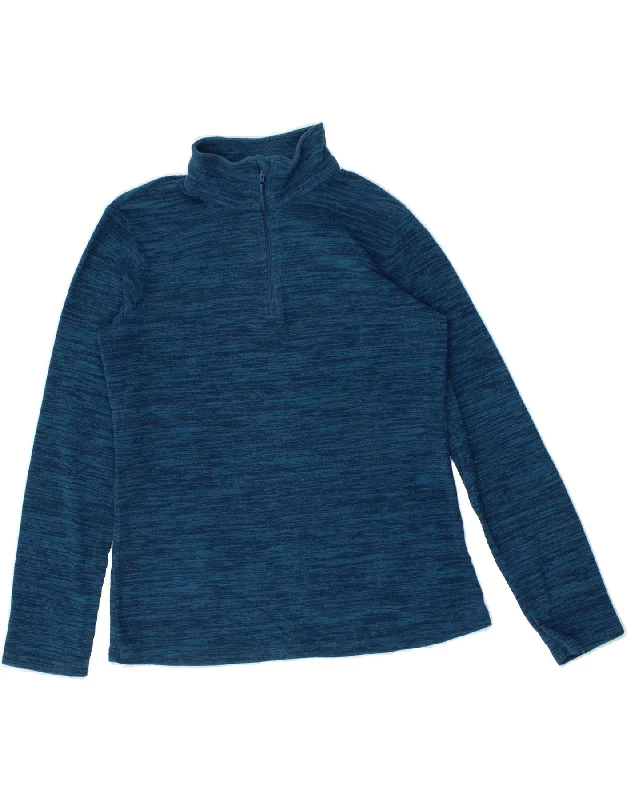 MOUNTAIN WAREHOUSE Womens Zip Neck Fleece Jumper UK 12 Medium Blue Flecked Terry Terry Cloth Terry Knit MOUNTAIN WAREHOUSE Womens Zip Neck Fleece Jumper UK 12 Medium Blue Flecked Terry Terry Cloth Terry Knit