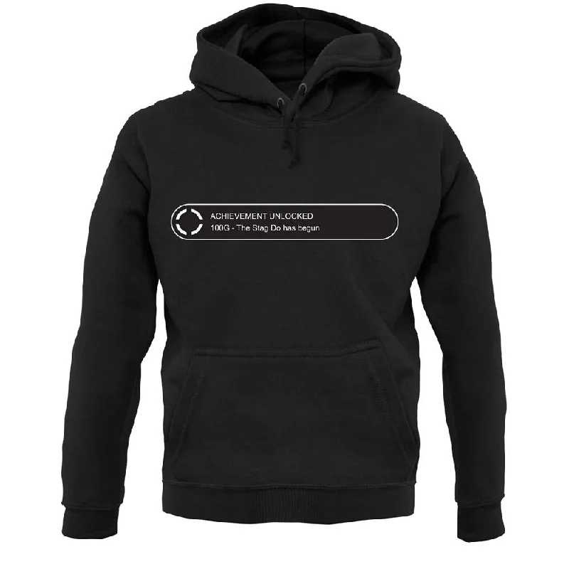 Achievement Unlocked Stag Do Unisex Hoodie Cotton Hoodie Fleece Lining Warmth