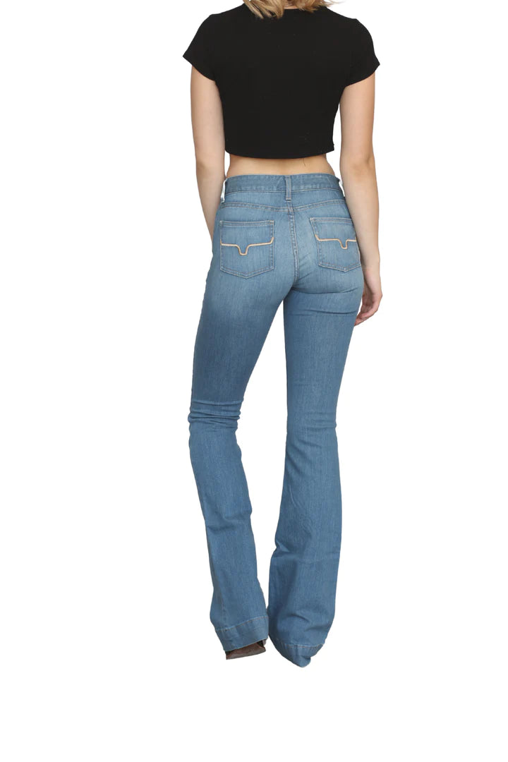 Kimes Ranch Lola Soho Fade Jeans - Blue - 30", 32", 34" and 36" Leg Chic Double Waistband Jeans Kimes Ranch Lola Soho Fade Jeans - Blue - 30", 32", 34" and 36" Leg Chic Double Waistband Jeans