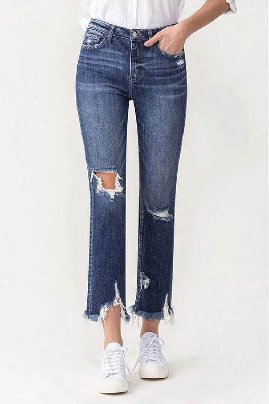 Lovervet Jackie Full Size High Rise Crop Straight Leg Jeans Fashionable Vintage Wash Jeans Lovervet Jackie Full Size High Rise Crop Straight Leg Jeans Fashionable Vintage Wash Jeans