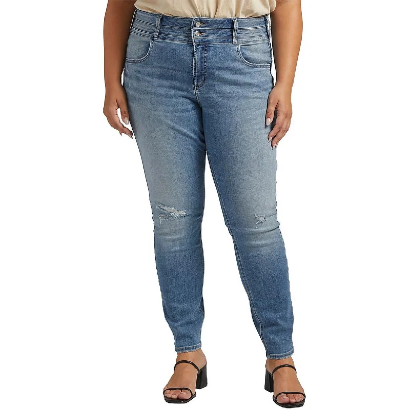 Silver Jeans Womens Plus Avery High Rise Curvy Fit Skinny Jeans Stylish High-Rise Mom Jeans Silver Jeans Womens Plus Avery High Rise Curvy Fit Skinny Jeans Stylish High-Rise Mom Jeans