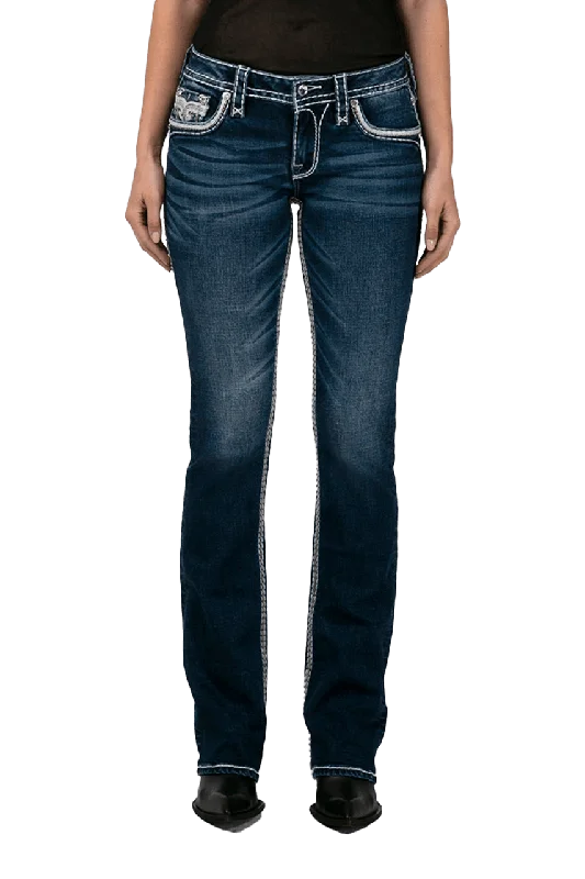 Rock Revival Women's "Souline B202" Boot Cut Denim Jeans Comfortable Stretch Fit Jeans Rock Revival Women's "Souline B202" Boot Cut Denim Jeans Comfortable Stretch Fit Jeans