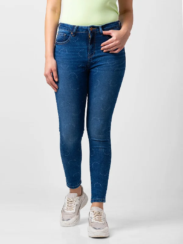 Spykar Women Mid Blue Lycra Super Skinny Fit Ankle Length Jeans (Alexa) Elegant High-Waisted Flared Jeans Spykar Women Mid Blue Lycra Super Skinny Fit Ankle Length Jeans (Alexa) Elegant High-Waisted Flared Jeans