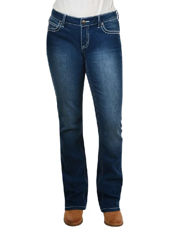 Wrangler Ladies Rock 47 Natasha Jean Trendy Vintage Denim Jeans